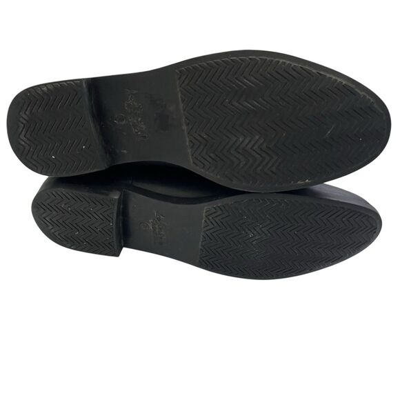 Loeffler Randall Fenton Rain Boots Women’s Size 9 Black Gold Buckle Rubber - Picture 6 of 12